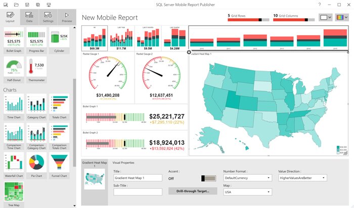 Microsoft SQL Server Reporting Services SSRS Dashboard