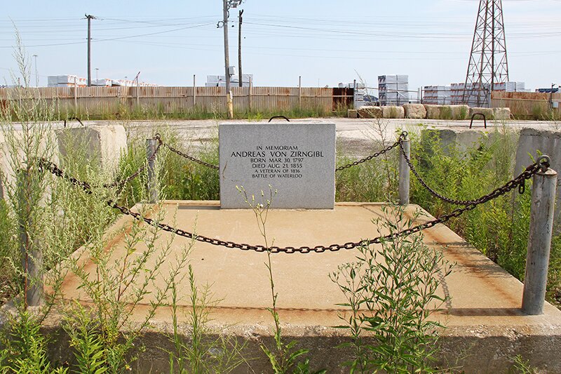 The grave of Andreas von Zirngibl is featured in the book 'Secret Chicago'