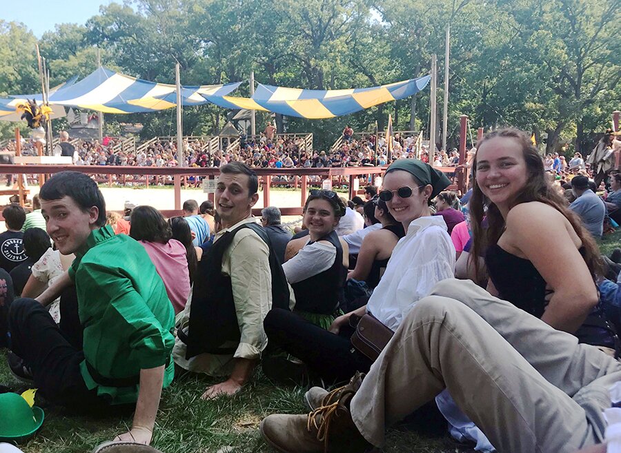 DMC watching a joust at the Renaissance Faire