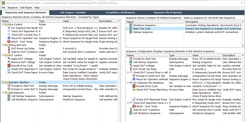 EXAMPLE OF SEQUENCE EDITOR INTERFACE OF DMCQUENCER FRAMEWORK