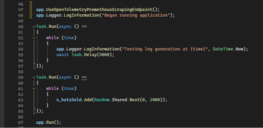 Prometheus scraping endpoint