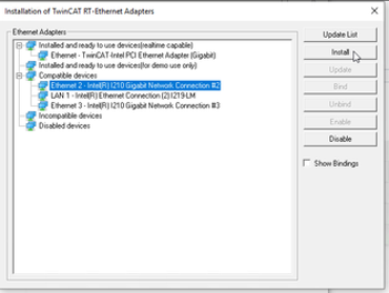 select the proper ethernet port 